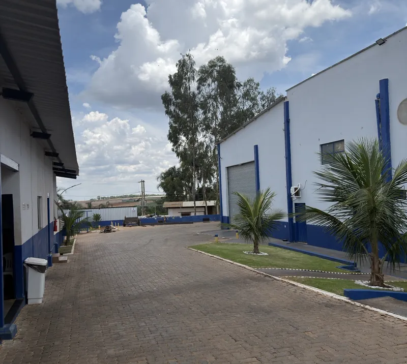Rua interna e galpões da Master Agroindustrial